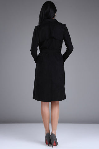 Nubuck Black Long Jacket