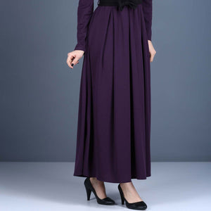 Back Zipper Detail Bead Embroidered Dark Purple Dress