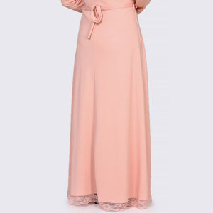 Large Size Zipper Detailed Powder Dress