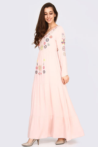 Embroidered Powder Dress