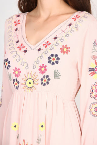 Embroidered Powder Dress