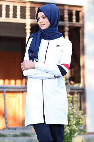 Sleeves Bottom Garnil White Veiling Tunic