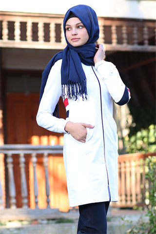 Sleeves Bottom Garnil White Veiling Tunic