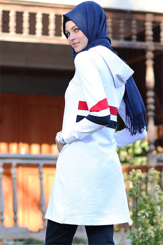 Sleeves Bottom Garnil White Veiling Tunic