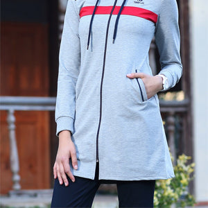 Laced Grey Tunic Set