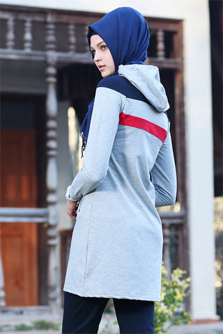 Laced Grey Tunic Set