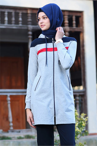 Laced Grey Tunic Set