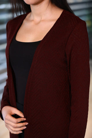 Claret Red Cardigan