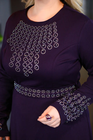 Big Size Purple Dress