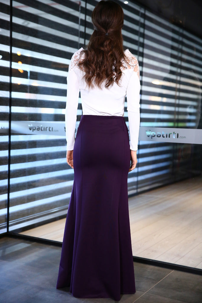 Ameynra fashion. Dark-purple maxi skirt Photograph by Sofia Goldberg -  Pixels