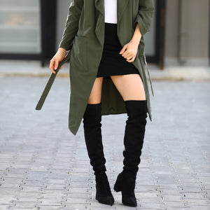 Khaki Long Cardigan