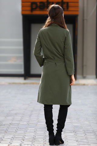 Khaki Long Cardigan