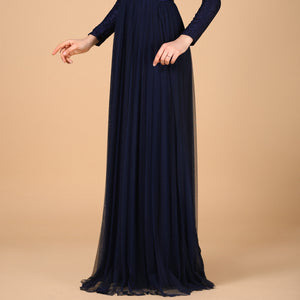 Navy Blue Evening Dress