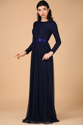 Navy Blue Evening Dress