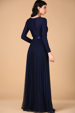 Navy Blue Evening Dress