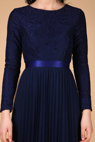 Navy Blue Evening Dress