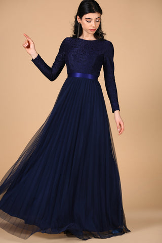 Navy Blue Evening Dress