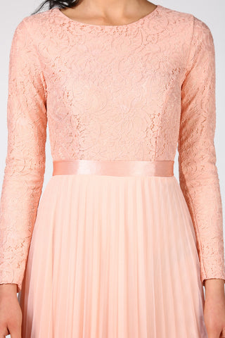 Laced Powder Evening Dress