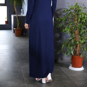 Printed Navy Blue Dress