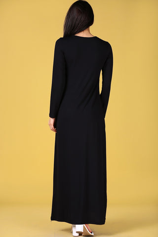 Printed Black Dress