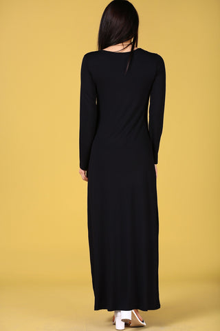 Printed Black Dress