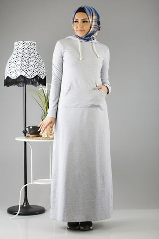 Hooded Grey Dress