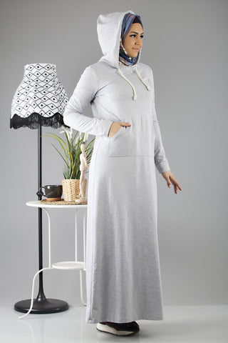 Hooded Grey Dress