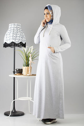 Hooded Grey Dress