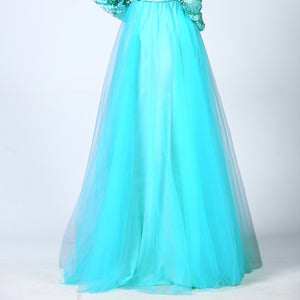 Sequined Mint Evening Dress