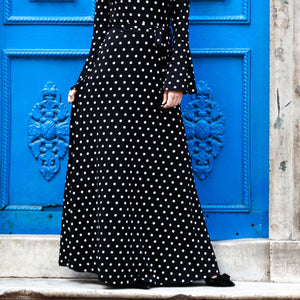 Polka Dot Black Dress