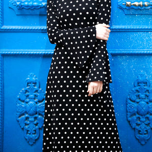 Polka Dot Black Dress