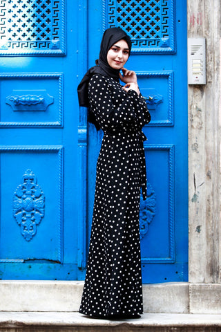 Polka Dot Black Dress