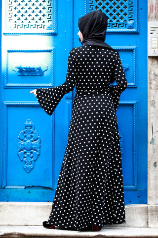 Polka Dot Black Dress