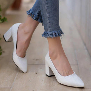 White Silvery Shoes