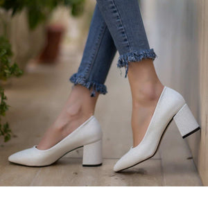 White Silvery Shoes