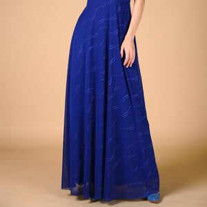 Wrap Model Silvery Evening Dress