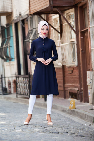Bowtie Navy Blue Tunic
