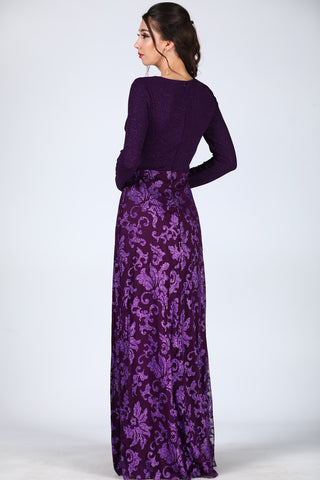 Silvery Purple Evening Dress