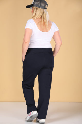 Pocketed Navy Blue Sweatpants
