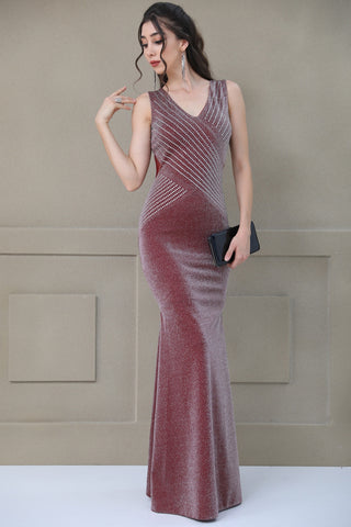 Claret Red Evening Dress