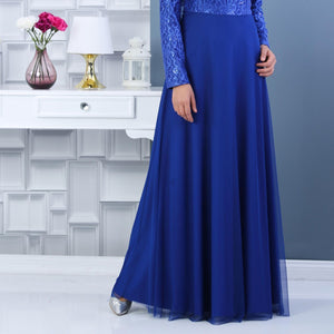 Sequined Saxe Evening Dress