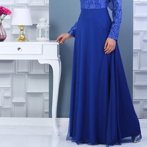 Sequined Saxe Evening Dress
