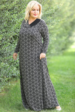 Oversize Patterned Dress