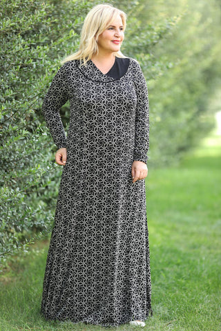 Oversize Patterned Dress