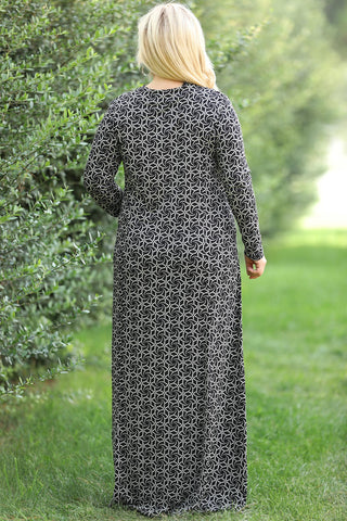 Oversize Patterned Dress