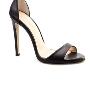 Women's Black Leather High Heels