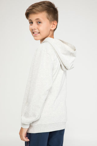 Hooded Printed Cardigan