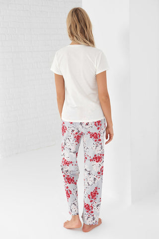 Multi-colored Patterned Pajama Set
