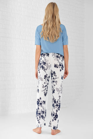 White Patterned Pajama Pant