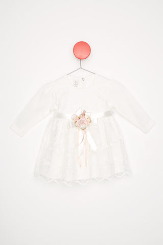 Girl's Lace Ecru Dress